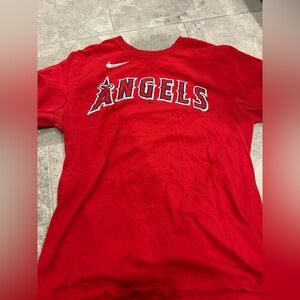 Nike Red Graphic Tee Mike Trout Shirt